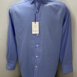NEW ROBERT GRAHAM Kane Long-Sleeve Button-Down Shirt – Light Blue – Size 16